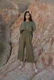 HEMP CLOTHING AUSTRALIA Pull On Pants - Olive