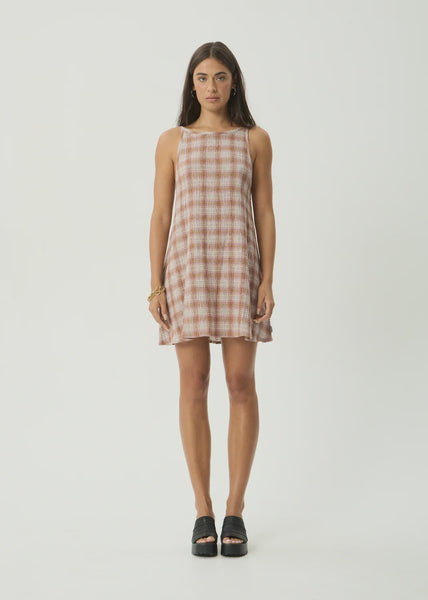 AFENDS Sammy Seersucker Mini Dress - Desert Check