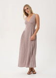 AFENDS Jacqueline Hemp Maxi Dress - Mahogany Check