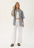 AFENDS Independent Short Sleeve Shirt - Navy Check
