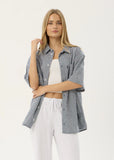 AFENDS Independent Short Sleeve Shirt - Navy Check