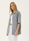 AFENDS Independent Short Sleeve Shirt - Navy Check