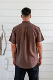 BRAINTREE Hemp Tencel Short Sleeve Shirt - Brown