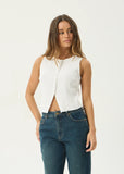 AFENDS Lana - Seersucker Top - Off White