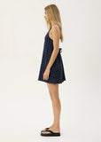 AFENDS Sammy Thea - Hemp Seersucker Mini Dress - Midnight Check