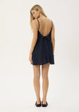 AFENDS Sammy Thea - Hemp Seersucker Mini Dress - Midnight Check