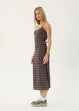 AFENDS Rumi Shev - Hemp Seersucker Check Dress - Indigo Check