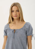AFENDS Lenni Indy Hemp Mini Dress - Navy Check