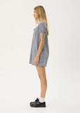 AFENDS Lenni Indy Hemp Mini Dress - Navy Check