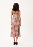 AFENDS Helena Mirage Hemp Seersucker Maxi Dress - Desert Check