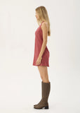 AFENDS Montana Indy - Hemp Mini Halter Dress - Rose Check