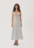 AFENDS Izzy Devon Hemp Maxi Dress - Silver Birch