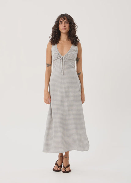 AFENDS Izzy Devon Hemp Maxi Dress - Silver Birch