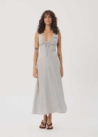 AFENDS Izzy Devon Hemp Maxi Dress - Silver Birch