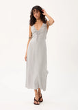 AFENDS Izzy Devon Hemp Maxi Dress - Silver Birch