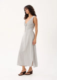 AFENDS Izzy Devon Hemp Maxi Dress - Silver Birch