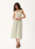 AFENDS Maya Indy Hemp Maxi Dress - Sage Check