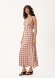 AFENDS Tully Mirage Hemp Seersucker Maxi Dress - Desert Check