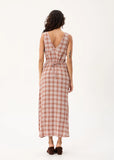 AFENDS Tully Mirage Hemp Seersucker Maxi Dress - Desert Check