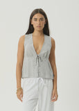 AFENDS Dahlia Sleeveless Hemp Top - Silver Birch