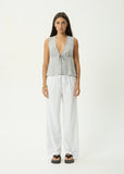 AFENDS Dahlia Sleeveless Hemp Top - Silver Birch