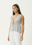 AFENDS Dahlia Sleeveless Hemp Top - Silver Birch
