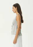 AFENDS Dahlia Sleeveless Hemp Top - Silver Birch