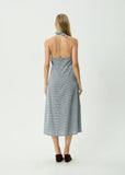 AFENDS Maya Indy - Hemp Midi Dress - Navy check