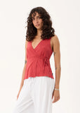 AFENDS Tiara Wrap Top - Vintage Cherry
