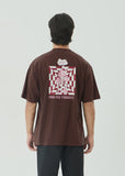 AFENDS Perception - Boxy Tee - Washed Coffee