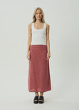 AFENDS Kali Indy - Hemp Maxi Skirt - Rose Check