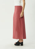 AFENDS Kali Indy - Hemp Maxi Skirt - Rose Check