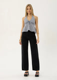 AFENDS Delfina Indy - Hemp Halter Top - Navy