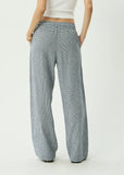 AFENDS Harriet Indy Hemp Wide Leg Pant - Indy Navy Check