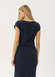 AFENDS Darcy Thea - Hemp Seersucker Top - Midnight Check