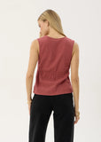 AFENDS Dahlia Indy - Hemp Short Sleeve Top - Rose