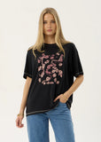 AFENDS Unchained Hemp Oversized Tee - Stone Black