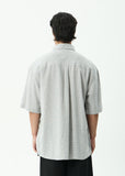 AFENDS Devon Short Sleeve Hemp Shirt - Silver Birch