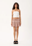 AFENDS Poppi Seersucker Hemp Mini Skirt - Desert Check