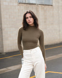 HEMP CLOTHING AUSTRALIA Stretch Mock Neck Skivvy