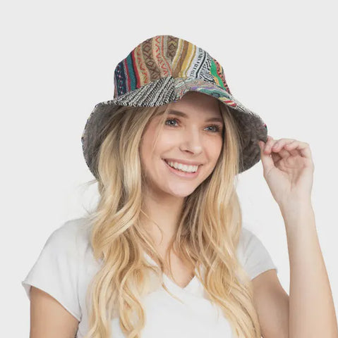 LAKHAYS Patch Bucket Hemp Hat