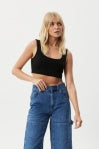 AFENDS Chia - Rib Cropped Singlet