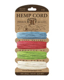 HEMPTIQUE Hemp Cord Cards 1mm  9m long x 4