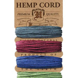 HEMPTIQUE Hemp Cord Cards 1mm  9m long x 4