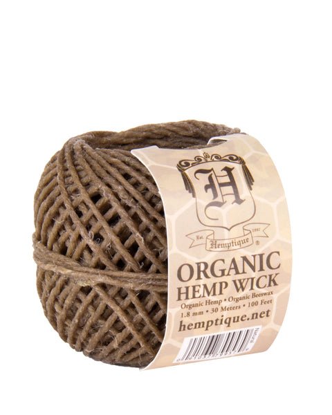 HEMPTIQUE Organic Beeswax Hemp Wick 1.8mm 30m