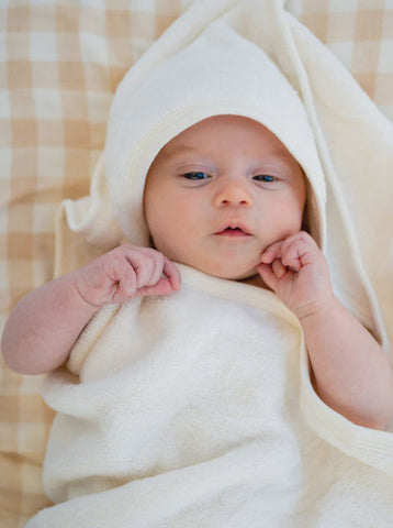FIBRE FOR GOOD Undyed Organic Cotton Hooded Bath Towel