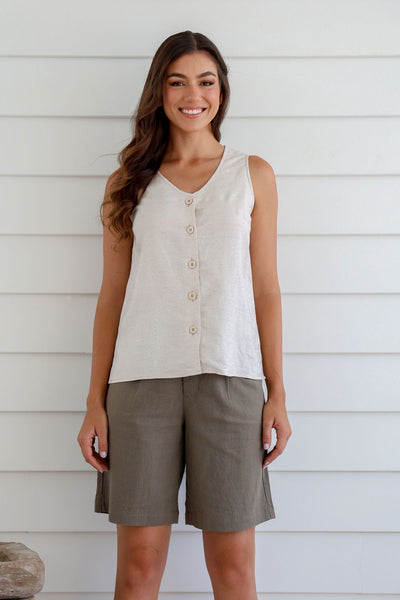 BRAINTREE Hemp Rayon Sleeveless - Natural