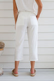 BRAINTREE Ladies Elastic Waist Pant - White