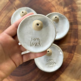 WOLF AND CLAY Ceramic Incense Holder - with affirmation