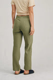 BRAINTREE Ladies 100% Hemp Straight Leg Baggy Pant - Khaki